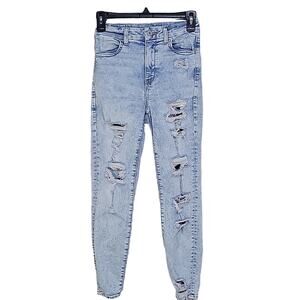 American Eagle Next Level Stretch Curvy Super Hi-Rise Jeggings Jeans Womens 2S